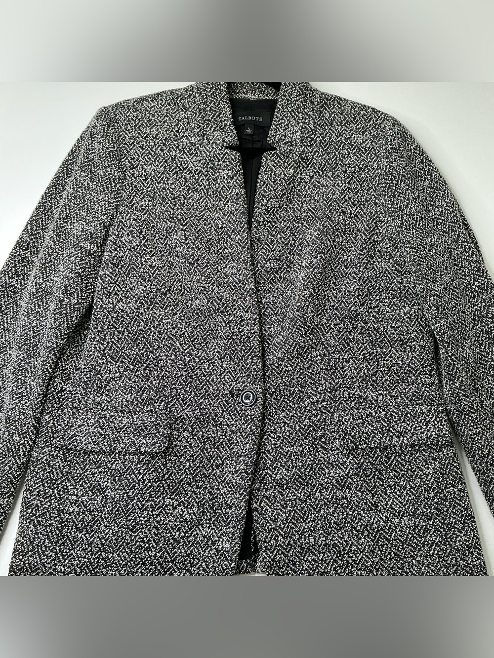 Talbots Blazer Women's Jacket Italy Gray Large Capsule Staple Preowned